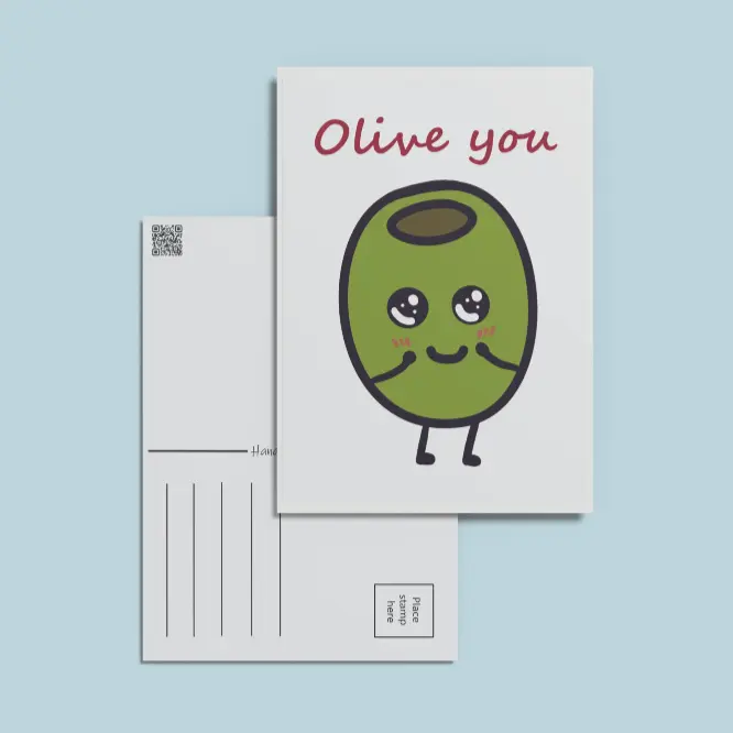 Olive You Postcard