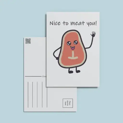 Nice to Meat You Postcard